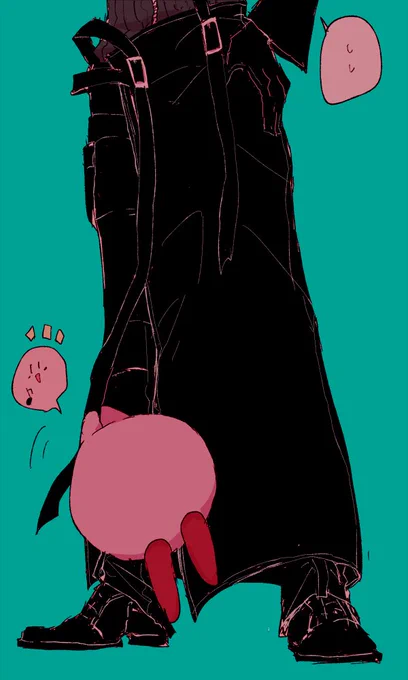 クラウドとカービィ 