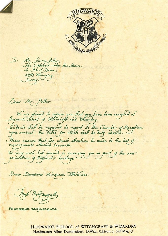 TCMIndy's tweet photo. Witches and Wizards⚡, happy #FirstDayOfHogwarts! Here is the screen-used Hogwarts acceptance letter Harry Potter received in The Sorcerer's Stone. You can check it out in our 4th-floor corner case!
We also have around 400 magical items in our behind-the-scenes collection. https://t.co/tWgyOMI8Ey