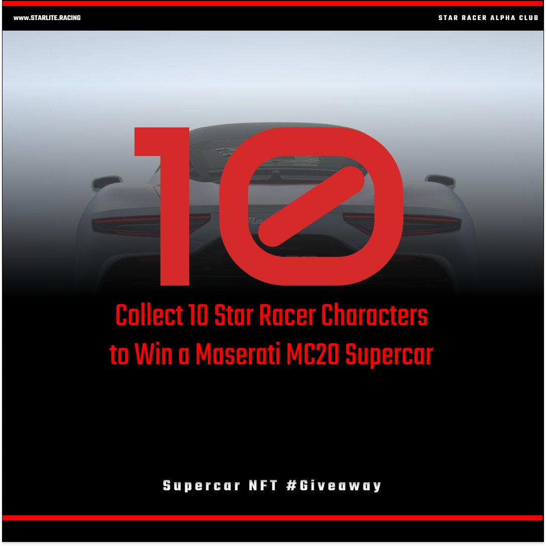 nftstarracer's tweet photo. Featuring 10 Star Racer characters in the SRAC nft collections, collect all 10 male and female character to take part in the Blockhain Race to win a Supercar. Eligible to US citizens only. 

#nft #opensea #racecar https://t.co/nZAi0EUh91