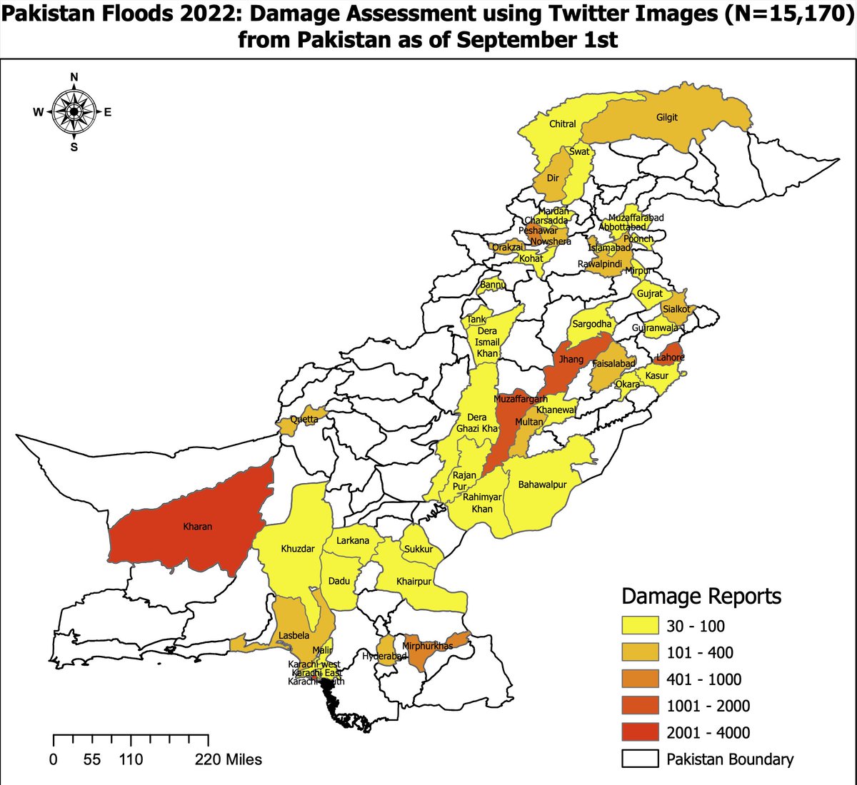Muhammad Imran (@mimran15) on Twitter photo District-level flood & damage assessment through social media images. 49 out of 141 districts show severe impact.
We used state-of-the-art computer vision damage assessment models on Twitter images posted from Pakistan as of September 1st.
#PakistanFloods <a href="/ImranRiazKhan/">Imran Khan</a> District-level flood & damage assessment through social media images. 49 out of 141 districts show severe impact.
We used state-of-the-art computer vision damage assessment models on Twitter images posted from Pakistan as of September 1st.
#PakistanFloods <a href="/ImranRiazKhan/">Imran Khan</a>
