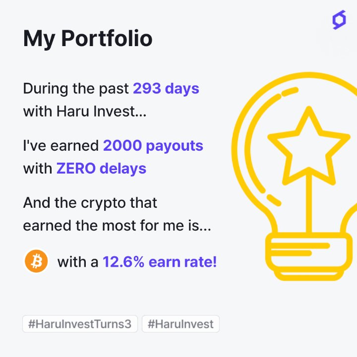 Nemo8101's tweet photo. Hey, check out my crypto portfolio on @HaruInvest.
You can deposit today and start earning tomorrow! #HaruInvestTurns3 $BTC $ETH $USDT https://t.co/GCyUWokRHO