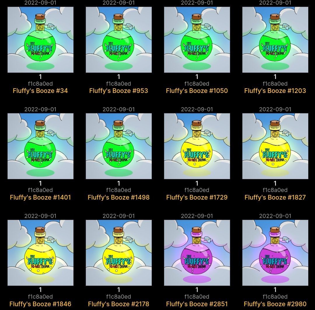 CnftCollector's tweet photo. Im almost ready with @FluffysNFT Boozes to work in the Lab!
I Said almost because i think i need more Puffy Puff Boozes!
#stayfluffy #thefluffys https://t.co/6VWGUKx2KH