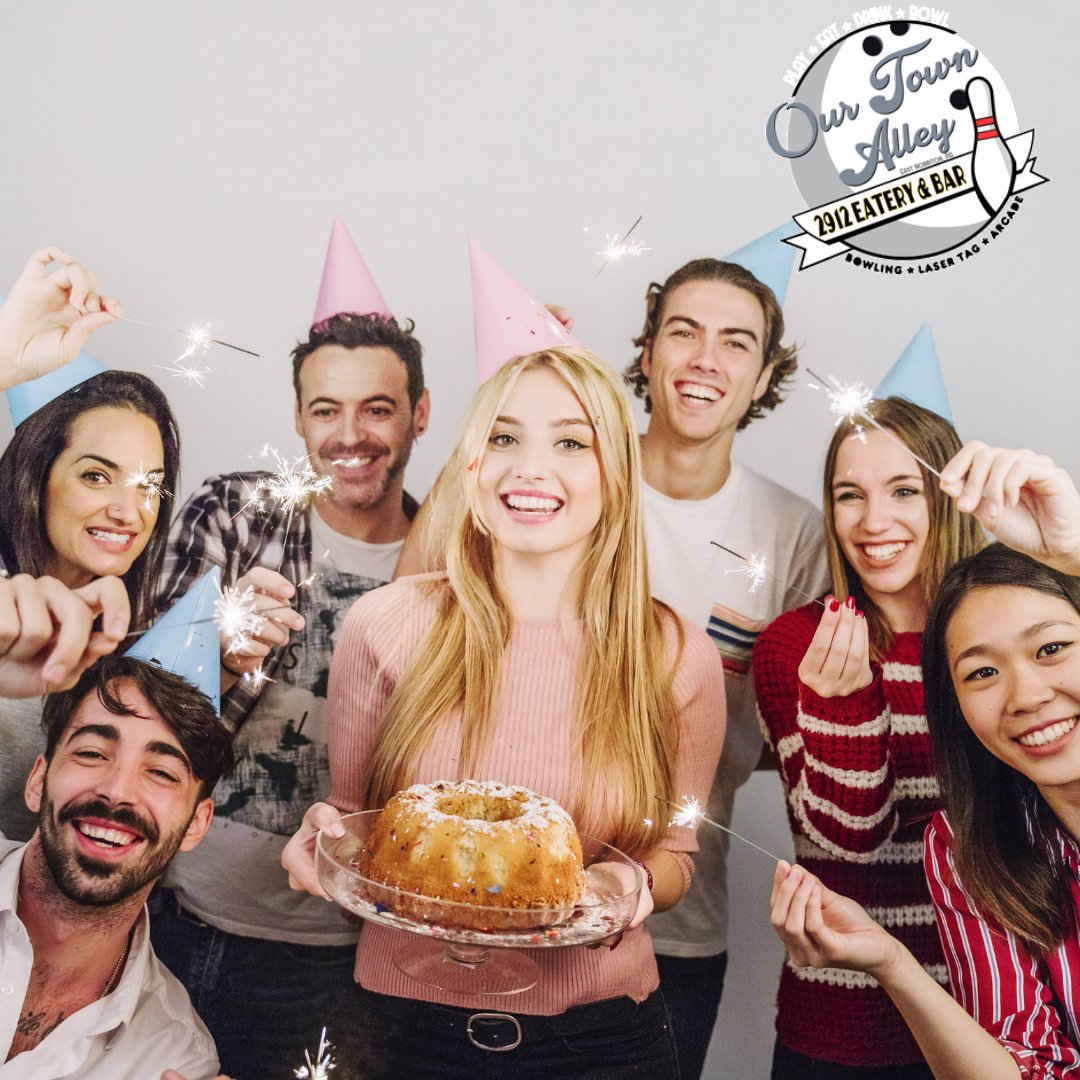OurTownAlley's tweet photo. Need to host a party? We have the perfect venue! Our Town Alley offers a variety of spaces and party packages to meet any age and interest. Enjoy a mix of bowling, arcade games, laser tag and more – plus delicious food and drinks, made-to-order! https://t.co/FZ9rE5TTTE