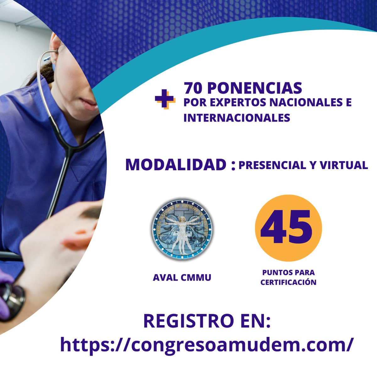 amudem's tweet photo. ⏩ ¡Porque ustedes lo pidieron!
▶️VIII Congreso Nacional e Internacional de Medicina de Urgencias 🏥
AHORA EN FORMATO HÍBRIDO
‼️Al comprar tu acceso al evento presencial adquieres el virtual totalmente gratis‼️
⏩⏩⏩Registro y mas información: https://t.co/a0q9P7dcsi
#AMUDEM2022 https://t.co/a755thmNi5
