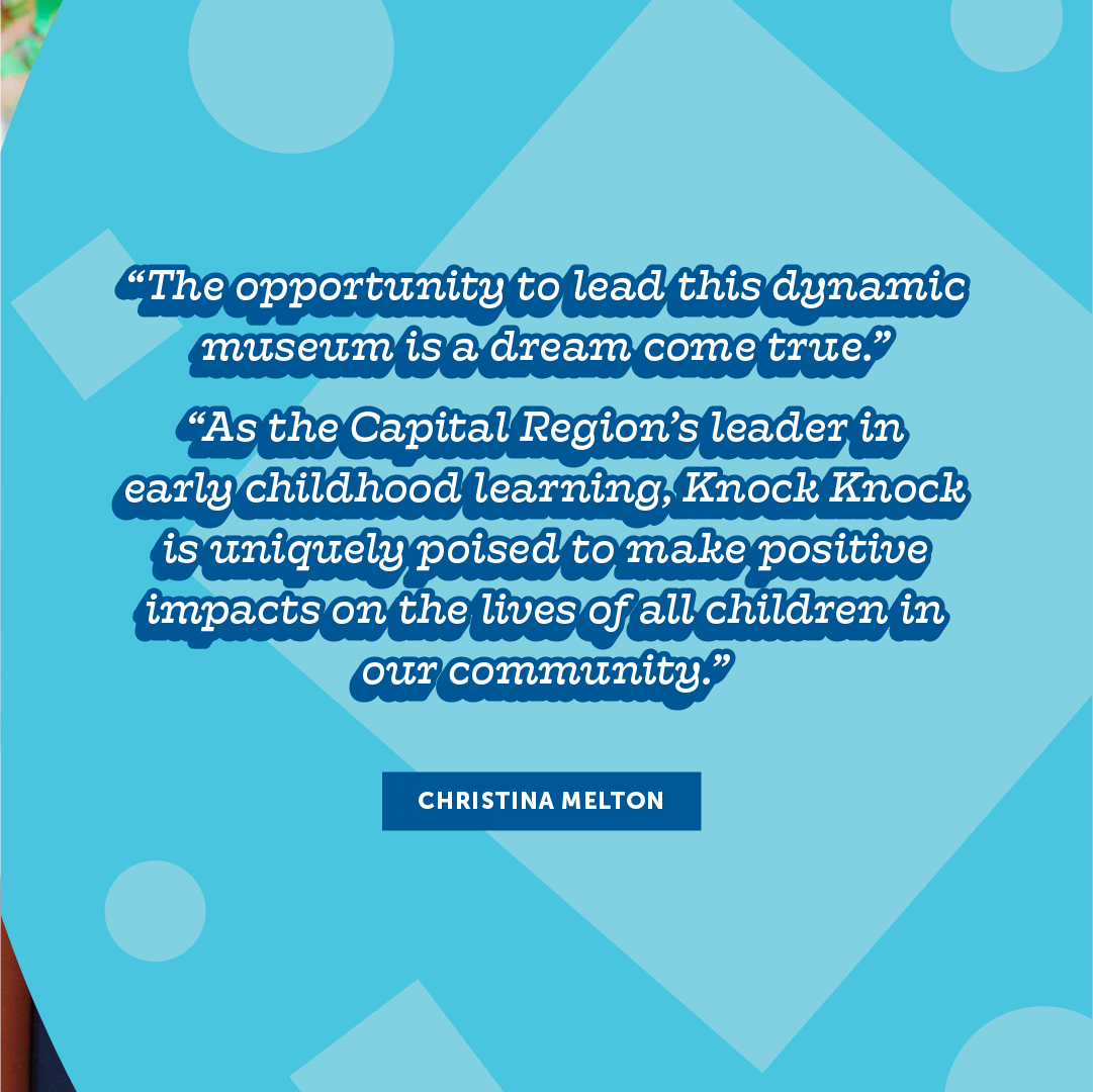 KnockKnockCM's tweet photo. We have a new Executive Director! Welcome to the Knock Knock Family, Christina!
#ItsAlwaysFunToLearnAtKnockKnock #KnockKnockChildrensMuseum https://t.co/0ICsTs03im