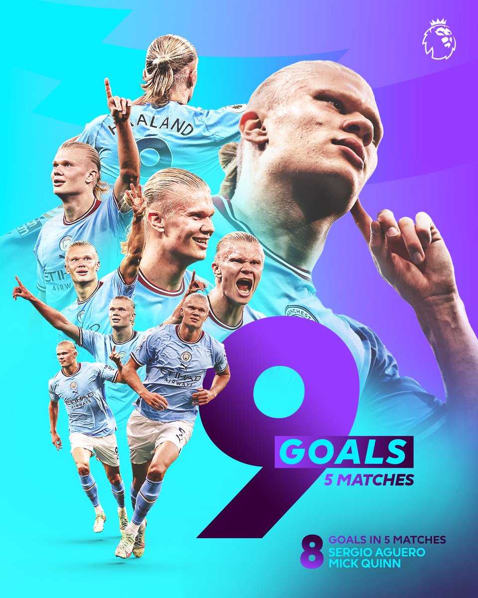 No player in #PL history has scored more goals in their first five matches than <a href="/ErlingHaaland/">Erling Haaland</a> 💥
