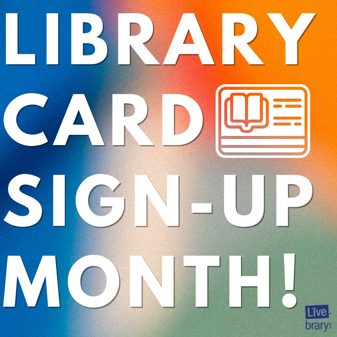 livebrary's tweet image. September is #LibraryCardSignUp Month! 📚
A Library Card is your free pass to knowledge, community, & fun!
Sign up or renew your Library Card today & ask your local Librarian's what they have to offer.
#Livebrary #GetLibraryCarded #LibraryTwitter #LibrariesareforEveryone