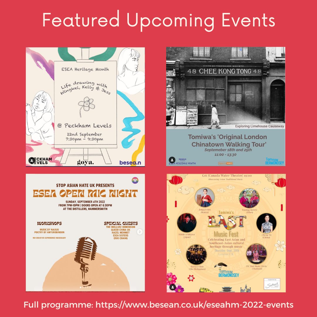 ChinaExchangeUK's tweet photo. It’s the first day of UK ESEA Heritage Month! Check out the programme of events dedicated to East and South East Asian heritage, culture and history across the UK.

The full programme can be found on the @besea_n website.

#ESEAHM2022 #besean #britishasian #eseaheritage #BESEA https://t.co/uJlaE97gw9