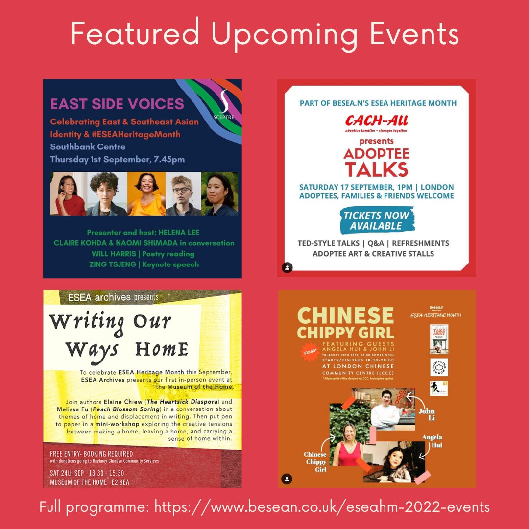 ChinaExchangeUK's tweet photo. It’s the first day of UK ESEA Heritage Month! Check out the programme of events dedicated to East and South East Asian heritage, culture and history across the UK.

The full programme can be found on the @besea_n website.

#ESEAHM2022 #besean #britishasian #eseaheritage #BESEA https://t.co/uJlaE97gw9