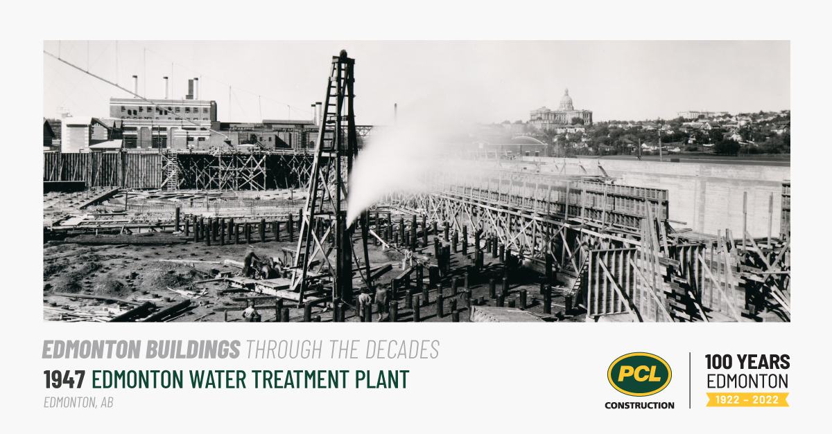 PCLConstruction's tweet photo. #ThrowbackThursday
In 1947, the Edmonton Water Treatment Plant was the first project awarded to PCL after World War 2.
https://t.co/oTXvaN1BtS
#EdmontonBuildings #100Years #WeArePCL https://t.co/L844xgo17M
