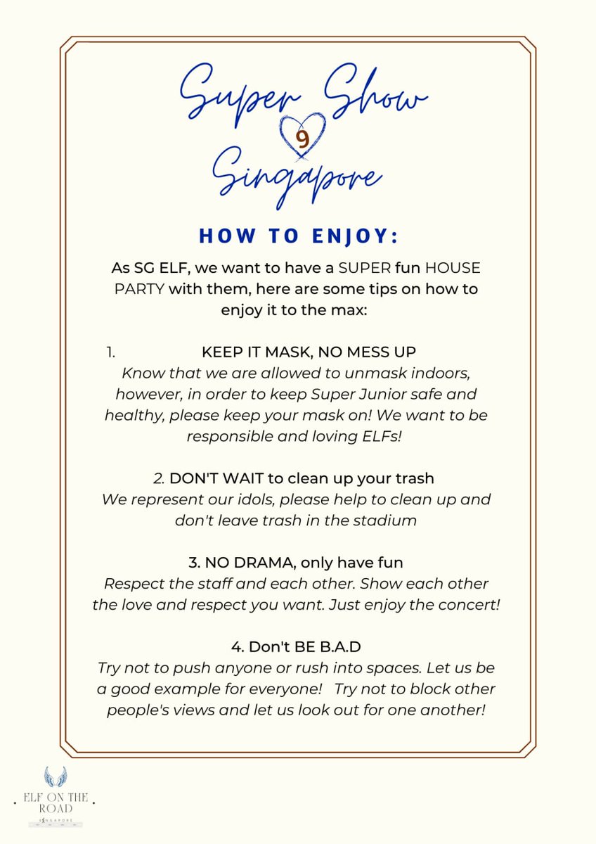 SGELFontheroad's tweet photo. ELFs, are yall ready to have the biggest HOUSE PARTY?! 

Here is a guide to enjoy it to the max! 

#SS9inSingapore #ss9sg #SuperShow9inSG #SUPERJUNIOR https://t.co/gU1yrXbgT1