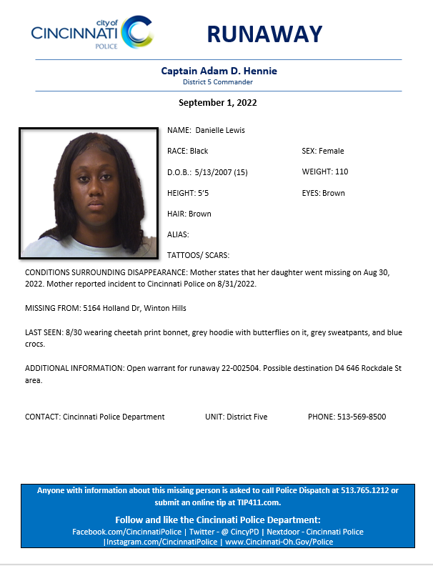 Cincinnati Police Department tweet media