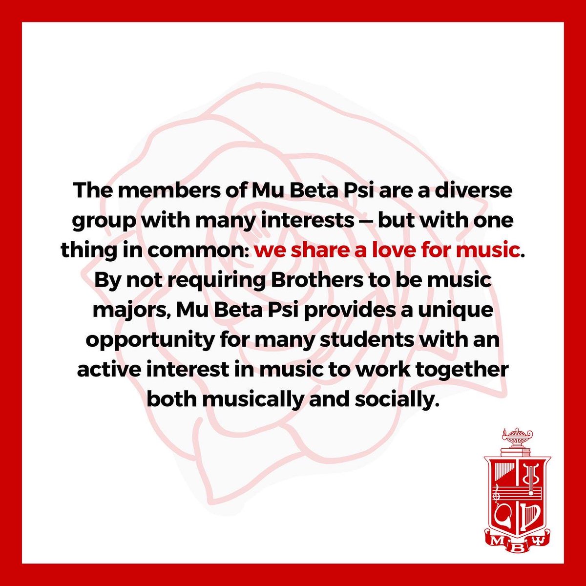 MuBetaPsiNu's tweet photo. Rush Week(s) starts next week! Events coming soon, but in case you’d like to know who we are as an organization… 🌹🎶 https://t.co/K2D2qChTGW
