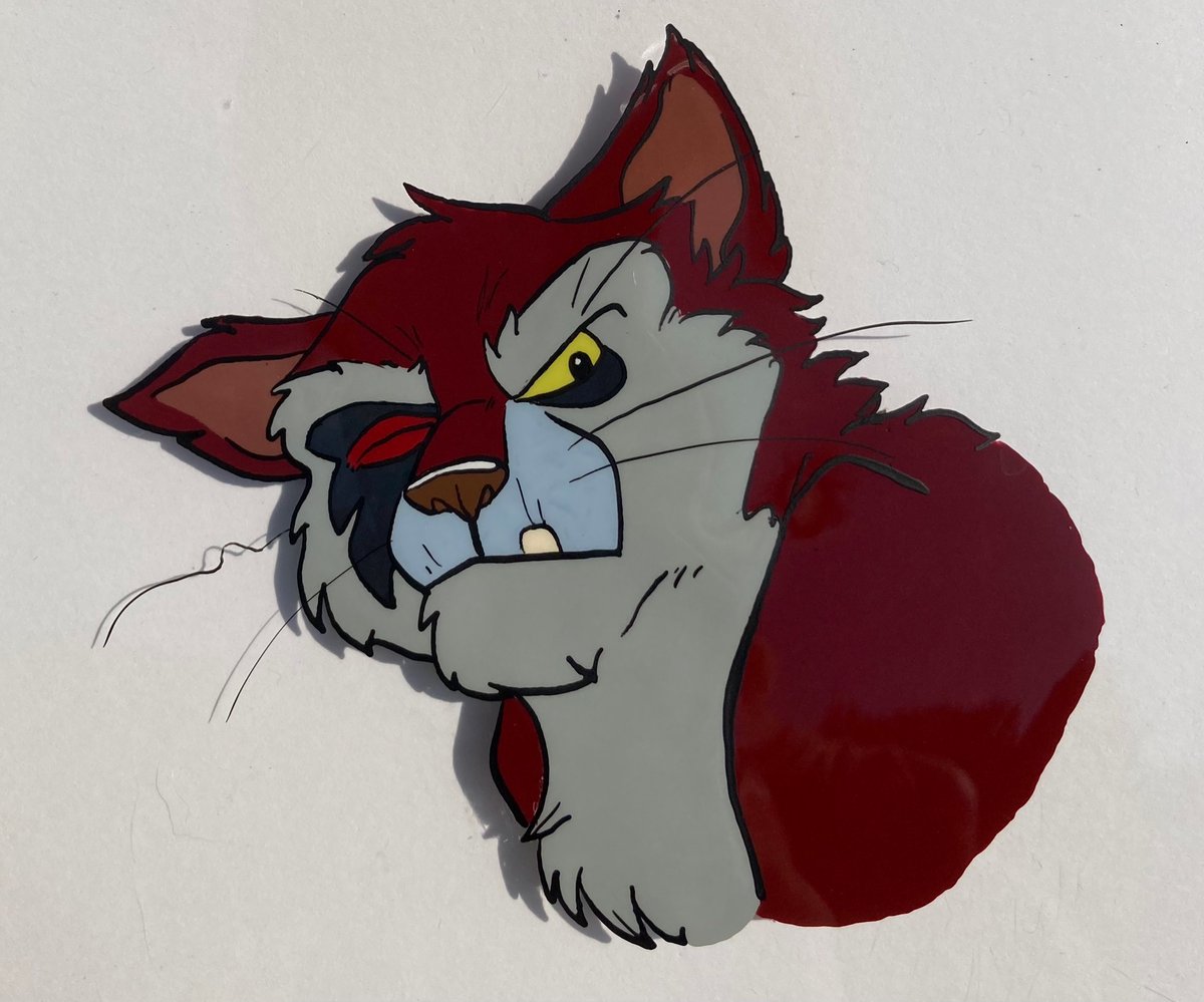 Animation cel redraw of Bluebeard from Felidae.