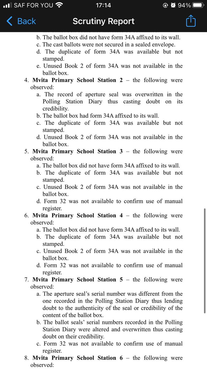 RonoKiptoh's tweet photo. Supreme Court Scrutiny Report on the polling stations is out. Read for yourself, don't read @OleItumbi nonsense. https://t.co/oj5Ow9Hbc2