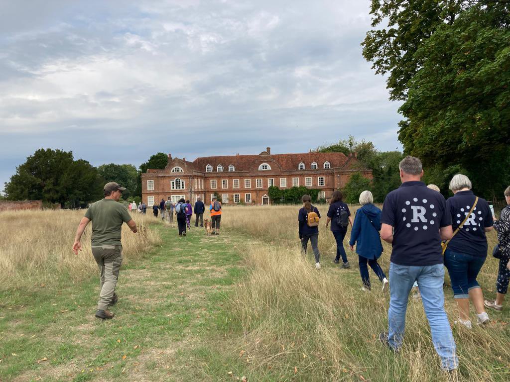 SurreyHillsSoc's tweet photo. Fantastic 1st #walkfest event today starting at the amazing @WHorsleyPlace & then on to #sheepleas woodland, great views & some hilly climbs @gfordwalkfest @ReconnectionsGW https://t.co/7hWxfRdI60