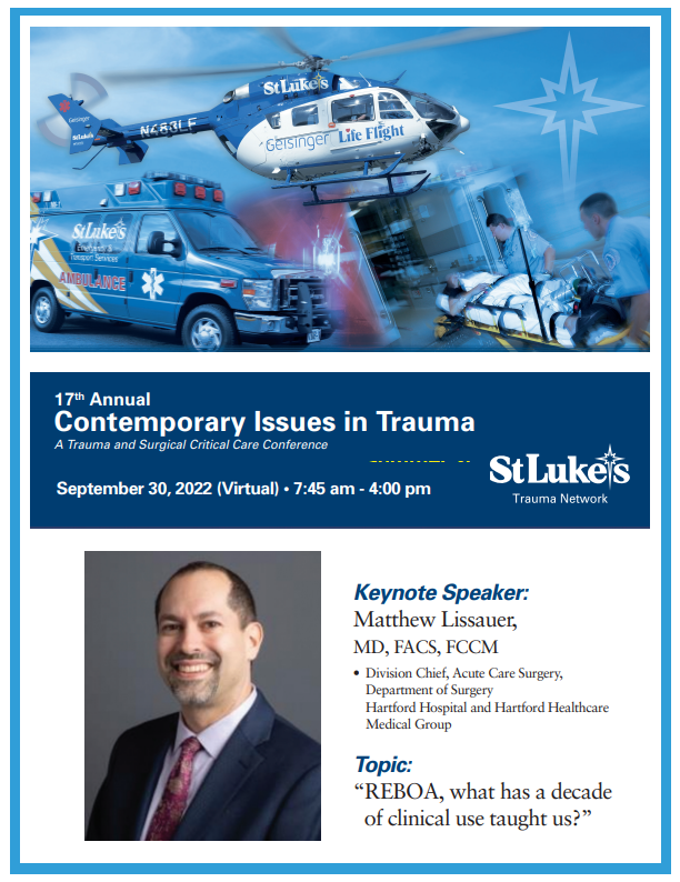 sluhnems's tweet photo. 17th Annual Contemporary Issues in Trauma Conference Registration now open! https://t.co/BGsLdKnUbM