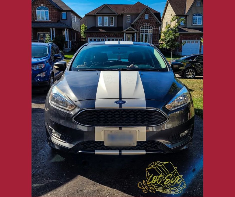 NDGraphics's tweet photo. Lot6Wraps created this custom design for a couple that wanted a bit of themselves represented in the wrap.
They embossed two separate designs into the hood of this classic double racing stripe using @adgraphics_na SW 900 Satin White Pearl
#graphicsinstall #averydennison #carwrap https://t.co/G6IUtLos2A