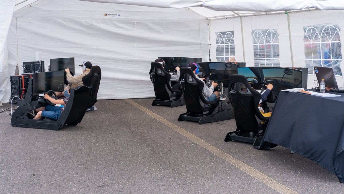 OPGG_FI's tweet image. What an excellent weekend we had at the @PorscheRacingFi festival @ Alastaro! We were introducing sim racing with five top level sims to all visitors and club racers through Friday till Sunday.

Was nice to meet you all, and hopefully we&apos;ll see you soon again!

#simracing