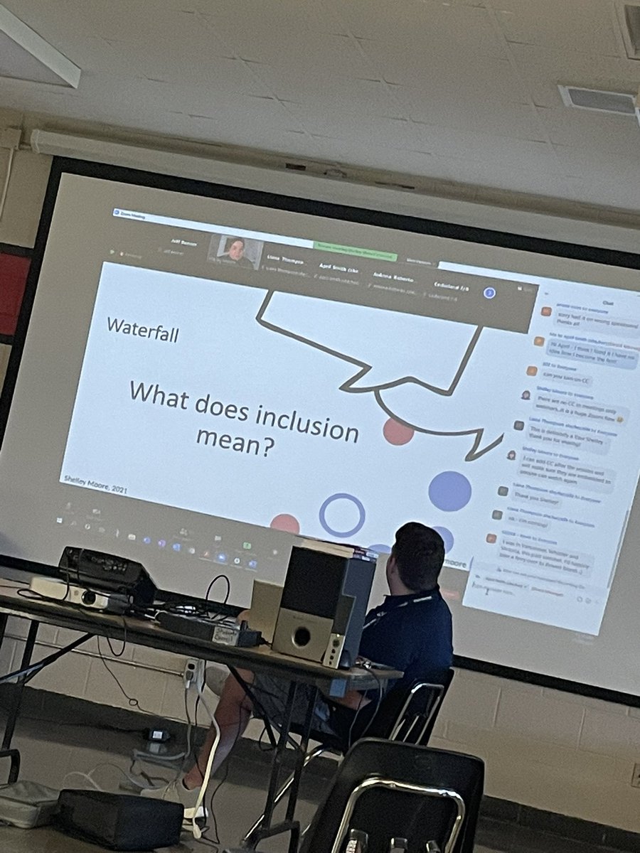 Professional Learning this morning with @tweetsomemoore about #inclusion #Ableism and getting ready for our #GrandReturn @GEDSB