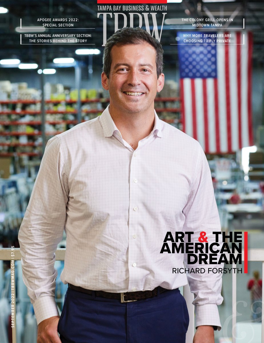 TBBWMagazine's tweet photo. The September issue is out now! Meet Richard Forsyth from Wendover Art Group! Also #ApogeeAwards2022 @gucci @ColonyGrill1 @MidtownTampa
@NPCF @PediatricCancer https://t.co/CcVKCqeaXG