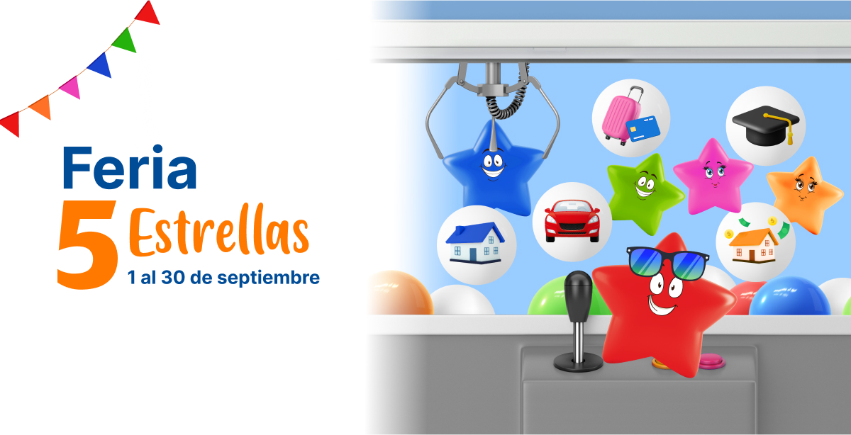 bancogeneral's tweet photo. 🎉 ¡Es hoy! ¡Es hoy! 🎉 

Hoy empieza la Feria 5 Estrellas, y aquí estamos para lo que necesites 💙 

Estar de feria significa: 

👉 Tasas atractivas ⬇️ 
👉 Bonos 💸
👉 Promociones 🤩 https://t.co/ggf1Y54OTC
