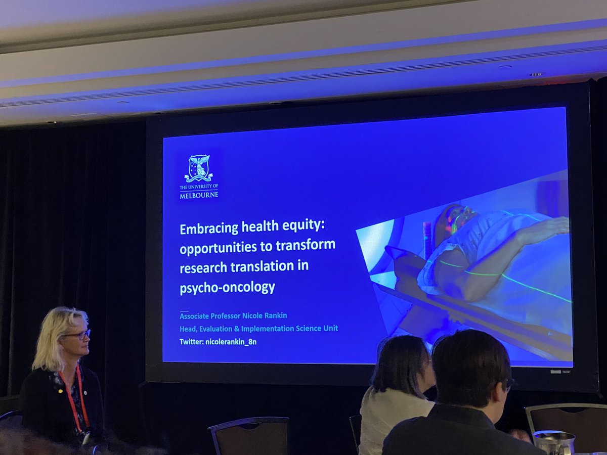 Getting ready for one of the highlights of #IPOS2022 hearing <a href="/nicole_rankin8n/">A/Prof Nicole Rankin</a> talking about how #impsci can aid #healthequity in #psyonc #cancercare