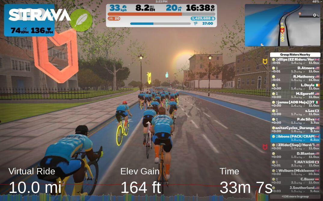 funkygibbo74's tweet photo. Quick spin before I can hopefully hear again! #GoZwift
#Cycling #Positivevibes #Weightlose #IndoorCycling #Bike #Healthy #Fitness #Strava #Mentalhealth #Wahoofitness #Wellbeing  #Zwiftcycling #Cyclist #Packlife #Crapp #ZZRC

https://t.co/LL08IrnaXH https://t.co/VqXpPuMk2v