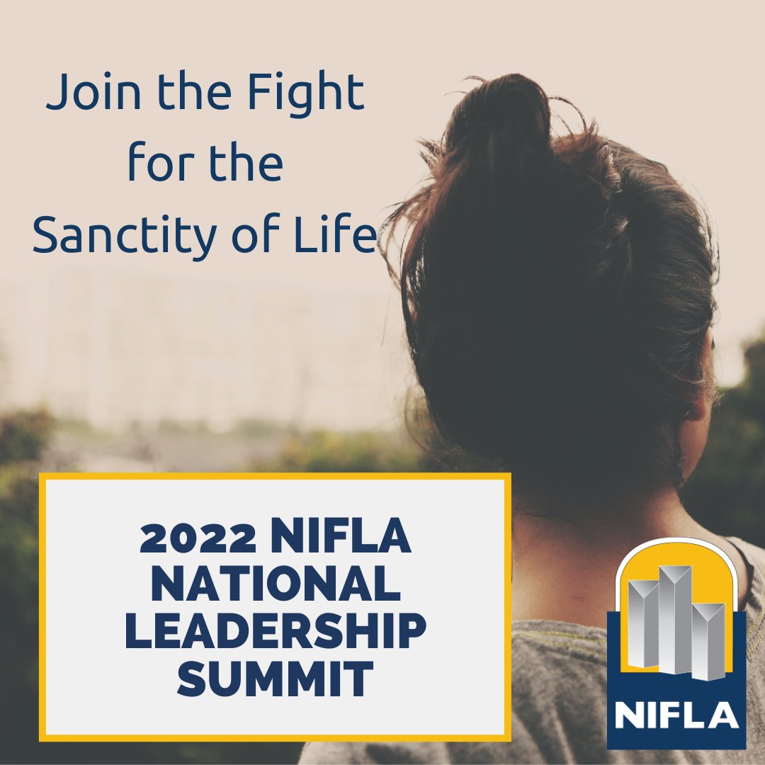 NIFLA's tweet image. Those fighting for the sanctity of life need our support now more than ever. Learn how you can support and protect pregnancy resource centers at the NIFLA National Leadership Summit.

Register today: niflaleadershipsummit.com/registration/

#NIFLASummit2022 #NIFLASummit