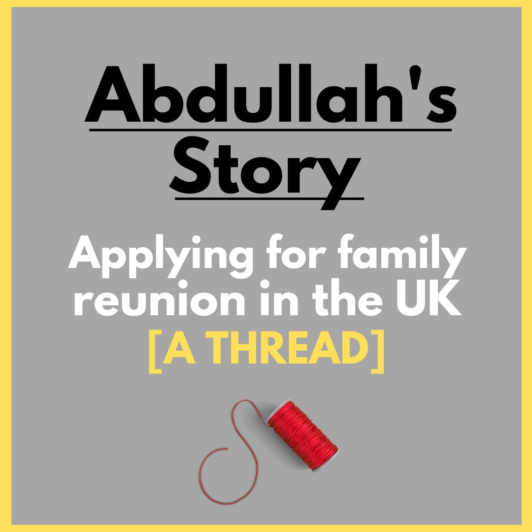 Interested in the work we're doing to reunite families in the UK? 👇

If you're a refugee &amp; unable to return to your home country, there are some giant obstacles in your way if you want to be reunited with your loved ones. 

THREAD 🧵