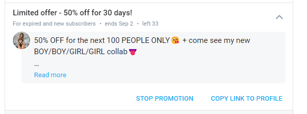 only 33 spots left for the 50% OFF so make sure you sub quick if u want to sext me tonight 😈 https://t