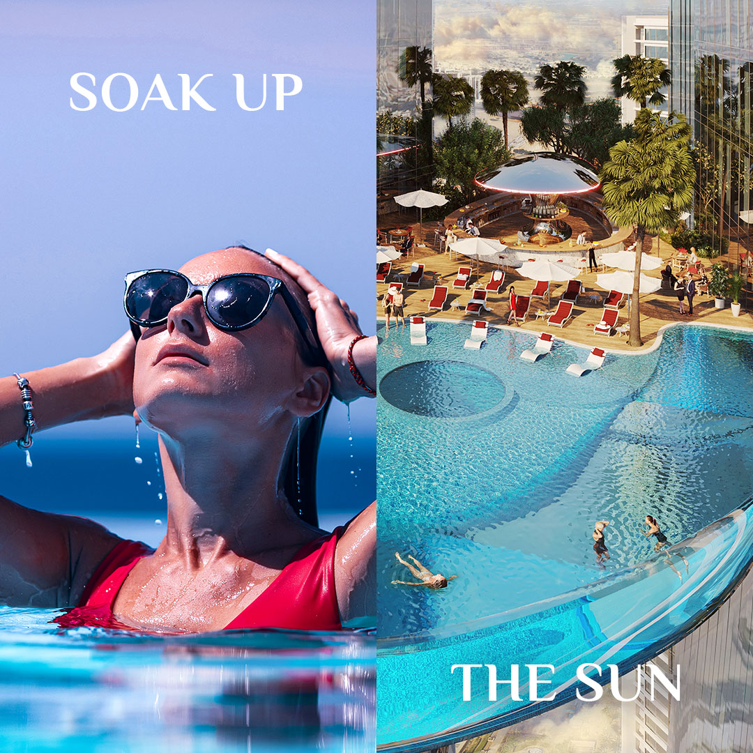 DAMACOfficial's tweet photo. Did you know that Safa Two will have a podium beach pool and a floating pool? Let us know which one you will be visiting first!  
#SafaTwo #TheFutureOfLuxury  #DAMAC https://t.co/ZcP97se8vU