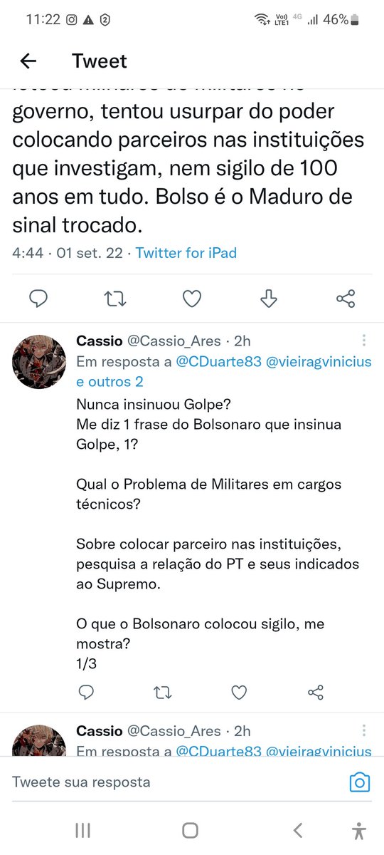 Cassio_Ares's tweet photo. @CDuarte83 @vieiragvinicius @vianna026 @folha Se vc tem tantos argumentos pq não me respondeu? https://t.co/WkxL7yokrB
