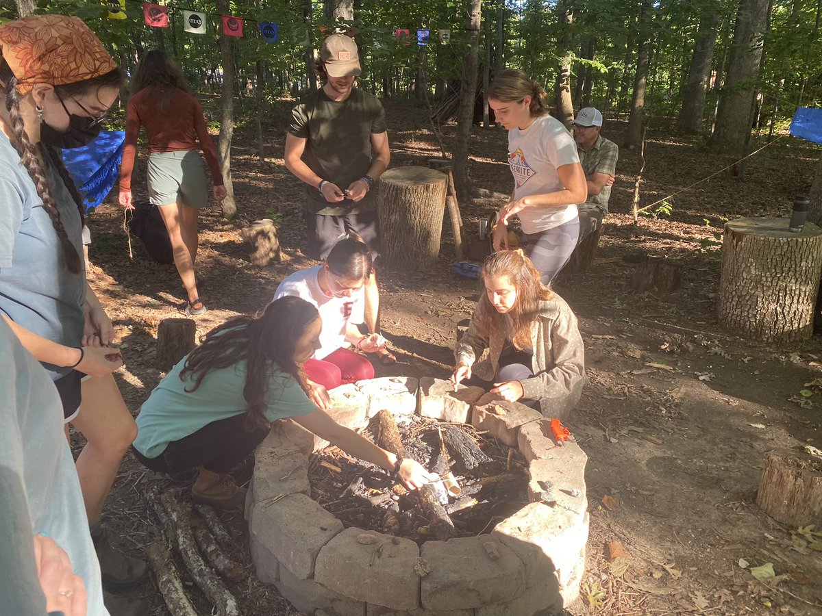 SamSchwam's tweet photo. Environmental education is fire building as a way to combat burnout in traditional classrooms 🔥 #ElonEd https://t.co/Ap6aDeozOT