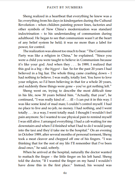 clairevdh's tweet photo. .@ArtistShengQi's My Left Hand series is widely recognised but the chilling tale of how he lost his finger is less known. Chapter 3 of Paint By Numbers: China's Art Factory from Mao to Now tells the story. https://t.co/dAuspPXSAH
https://t.co/UfwGZ5DPEJ https://t.co/nlfennSOnh