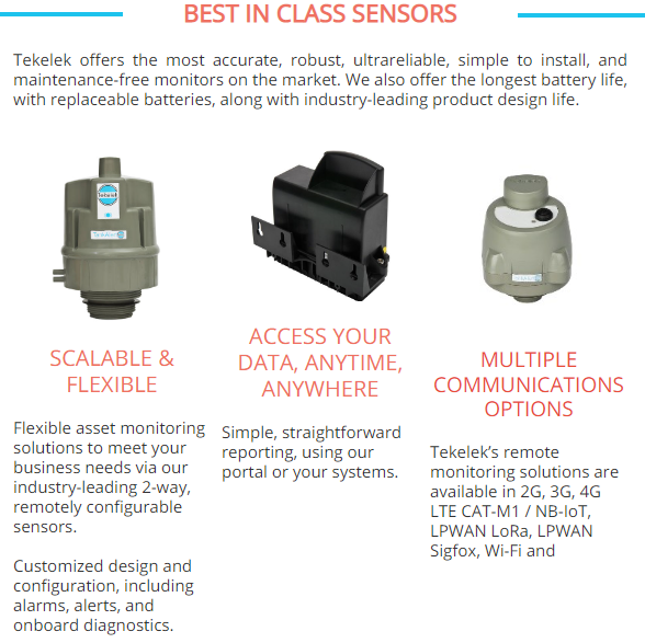 TekelekGroup's tweet photo. Remote Tank Monitoring technology is no longer a "nice to have" but a strategic imperative to bring efficiencies, increase productivity, and savings in time, costs, and early problem intervention. Contact our Sales Team to learn more at sales@tekelek.com https://t.co/KeCgRHv5AB