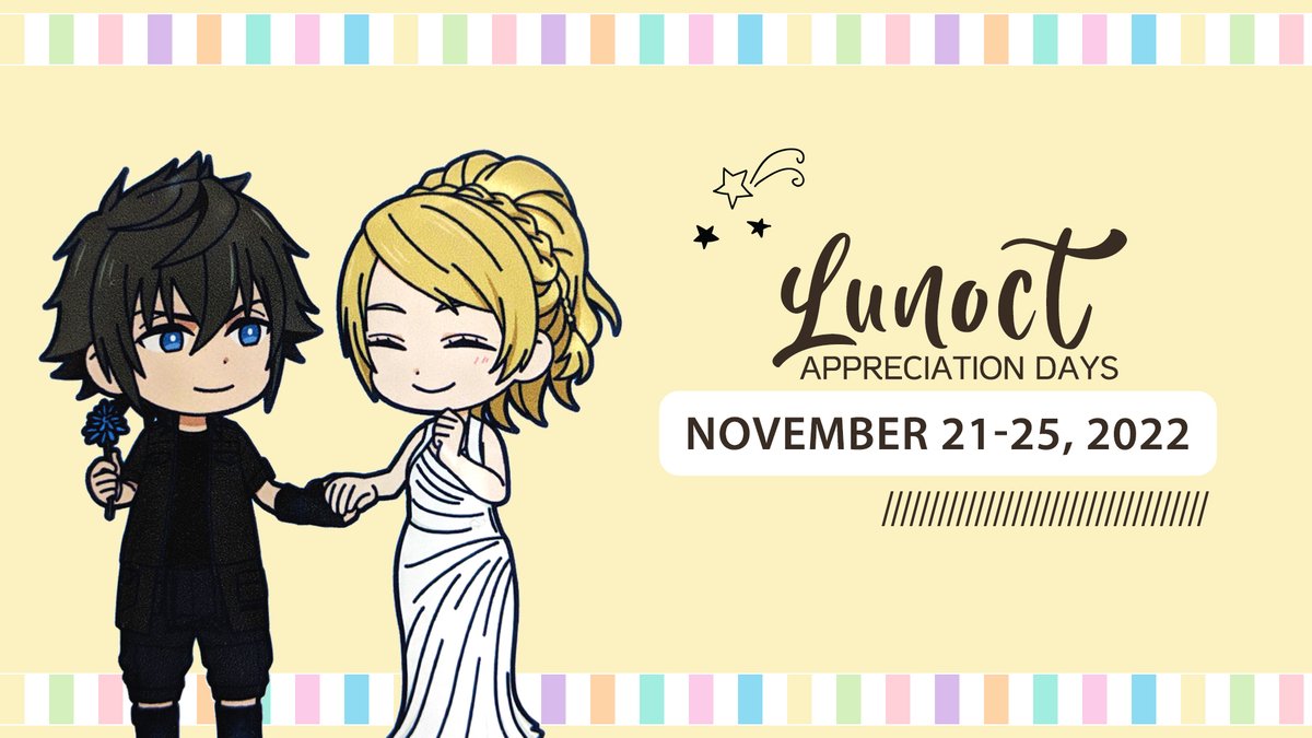 We have a date! I hope you're looking forward to this year's #LunoctAppreciationDays 🥳 RTs appreciated 💖

#Lunoct #Noctluna #ノクルナ