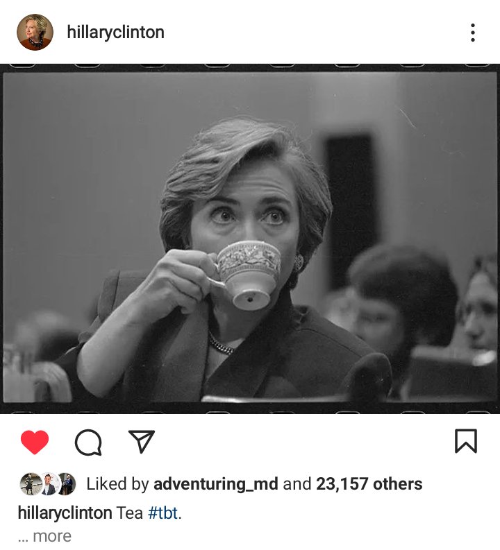 DubkafKathy's tweet photo. So satisfying. Hillary's Instagram post this AM. #TrumpIsGoingToJail #shetoldus #TrumpTreason #TrumpMeltdown #HillaryClinton #HillaryWasRightAboutEverything https://t.co/rngz6WOX8z