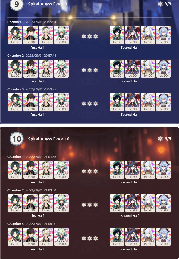 Trickmoon234's tweet photo. spiral abyss kali ini lumayan juga, kelamaan di 12 kalo pake ganyu, jadinya main barbar aja lah di 12 hehe #GenshinImpact https://t.co/es2AY0ifPt