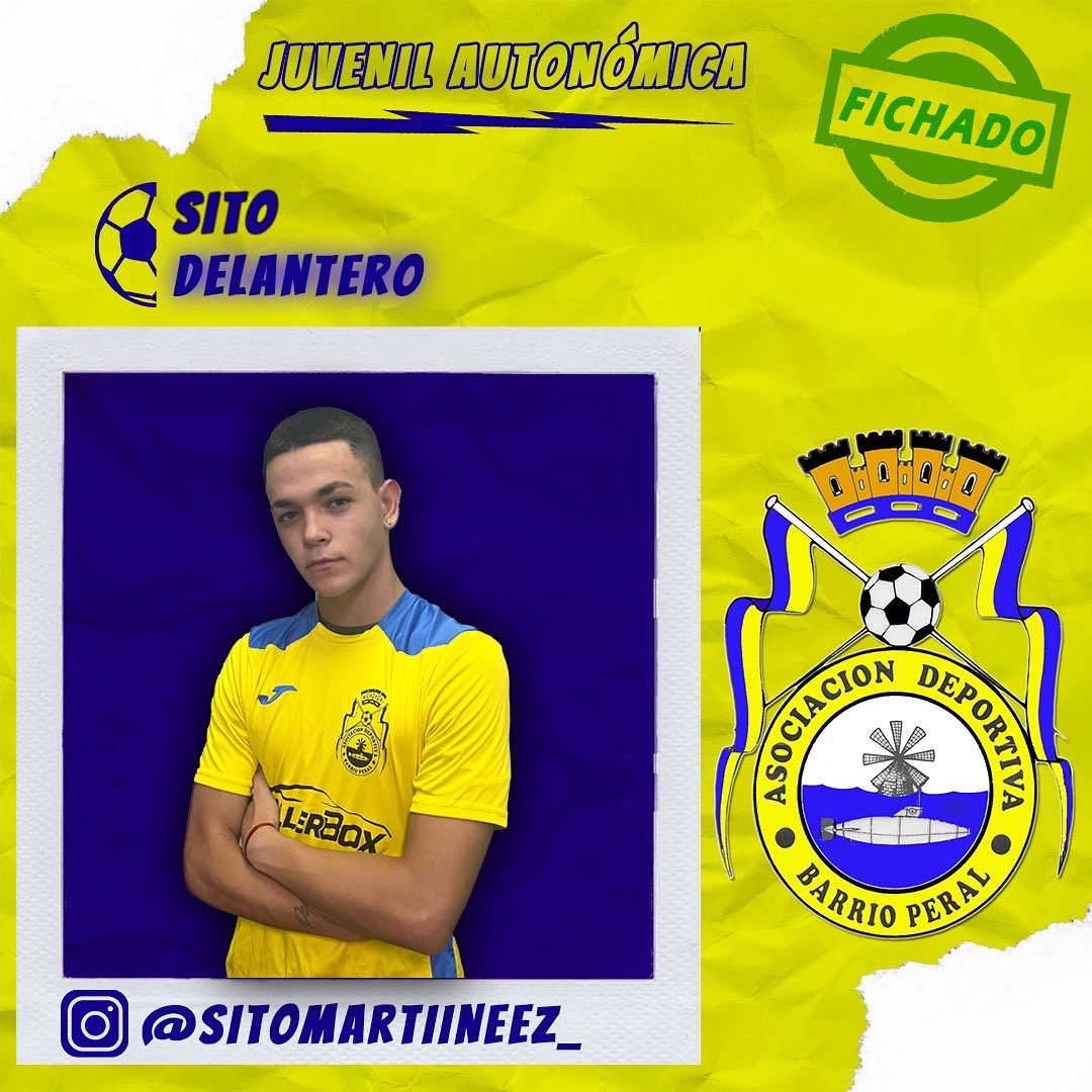 ADBarrioPeral's tweet photo. 🚨OFICIAL⚠️
📝 FICHAJES ✅
💣 Anunciamos DOS fichajes para el equipo de @Angel_F_92 💥!!
👉🏼 #Sito - Delantero 🎯
👉🏼 #Abdel - Defensa 🛡
📝 Ambos se unen al ilusionante proyecto de la @adbarrioperal ⚽️
#QueremosContarContigo 🤜🏼🤛🏼
#ForzaBarrio 💙💛 https://t.co/ZcMegXgssc