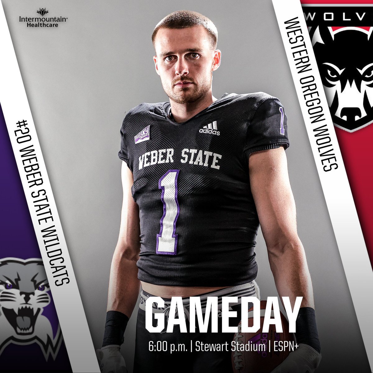 The wait is over! Let’s play some 🏈!

IT’S GAMEDAY! 

🕕 6:00 p.m.
🏟 Stewart Stadium 
🖥 ESPN+
📻 103.1 FM “The Wave”
🎟 WeberStateSports.com 

#WeAreWeber