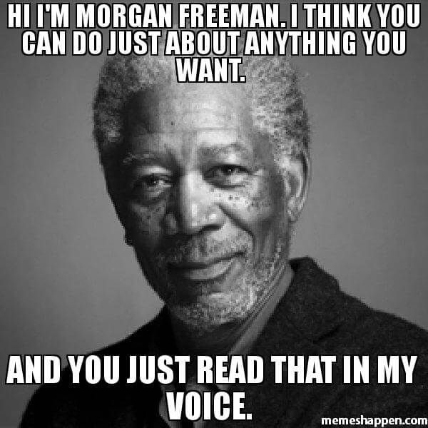 PizzaManCrypto's tweet photo. @JamesAllenMaxey Morgan Freeman believes in you https://t.co/pkGRe8LimD