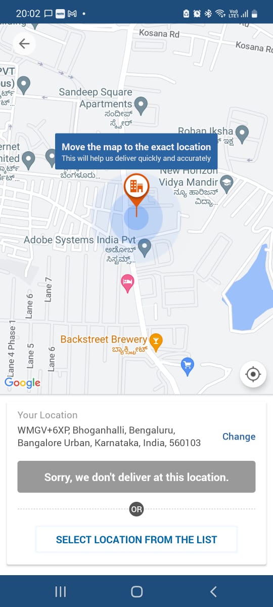 muditag85's tweet photo. @dominos_india Do you know there is an area in Bangalore that too in the prime location where you always say that we don't deliver at your location? I am really fed up of your service and especially your app. https://t.co/2XHk0WaJPQ