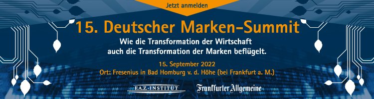 FAZInstitut's tweet photo. Nehmen Sie mit dem Ehrencode "22DMS03" digital am Deutschen Marken-Summit am 15. September 2022 teil. 
Angebot gültig solange der Vorrat reicht.

Renommierte Entscheider:innen aus Kommunikation und Marketing sind vor Ort. Anmeldung, Programm und mehr: https://t.co/oJl4MH1P7i https://t.co/9vE0h22N3I