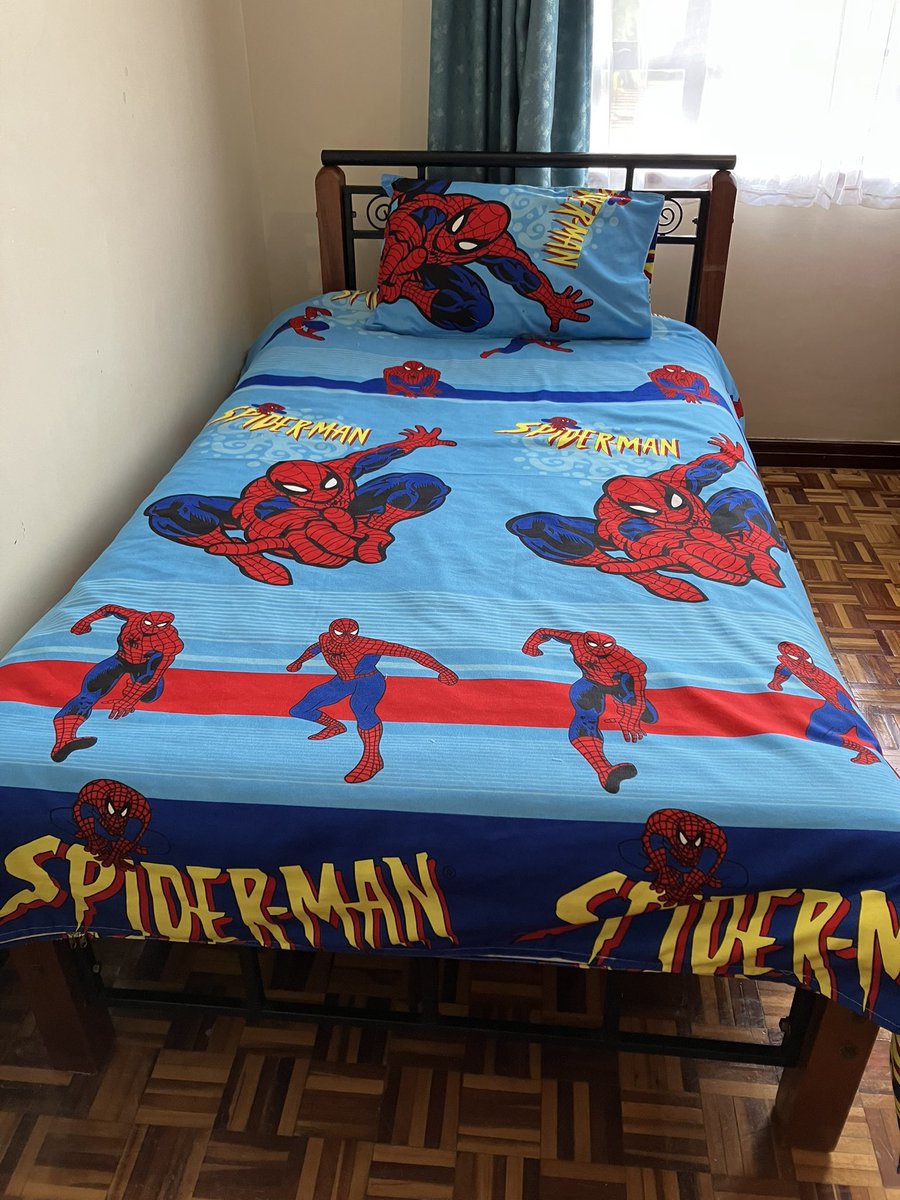 Cherowinnie's tweet photo. #DuvetCover #Spiderman #Nairobi #SupremeCourt  Kshs. 3,500 with 2 pillowcases. DM to order. https://t.co/AinD8M9D7O