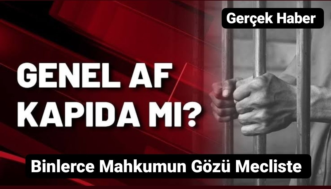 Kulislerde en fazla konuşulan konular arasına giren Af konusu 1 Ekim'de meclis açıldıktan sonra şekilleneceği bilgisini aldık. Konu hakkında tüm siyasi partilerin hukukçu kurmayları hazır. Yakın bir zamanda ziyaretler başlayacağı öğrenildi. #GerçekHaber 
#GenelAf