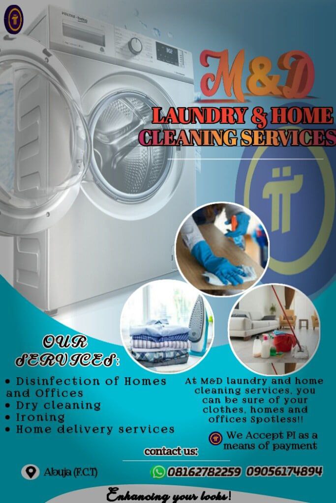Eniwealth100's tweet photo. New utilities keeps coming out in Pi Ecosystem everyday... This is really lovely to see 😊

For your Laundry &amp; home cleaning services..  Contact this Number. They accept Pi payment 

Congratulations to all pioneers 🤝😊

#PiNetwork #PiPayment  #PiConsensus #BTC Pioneers Leao https://t.co/JFaCxUmTWV