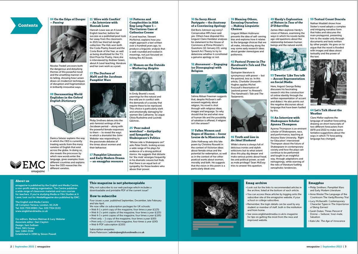 English & Media Ctr (@EngMediaCentre) on Twitter photo 2022-09-01 14:40:29 Fabulous articles for AL Language students in the latest emagazine, including pieces by @danica_salazar @McnicolStewart @grbails @ProfWHollmann Fabulous articles for AL Language students in the latest emagazine, including pieces by @danica_salazar @McnicolStewart @grbails @ProfWHollmann