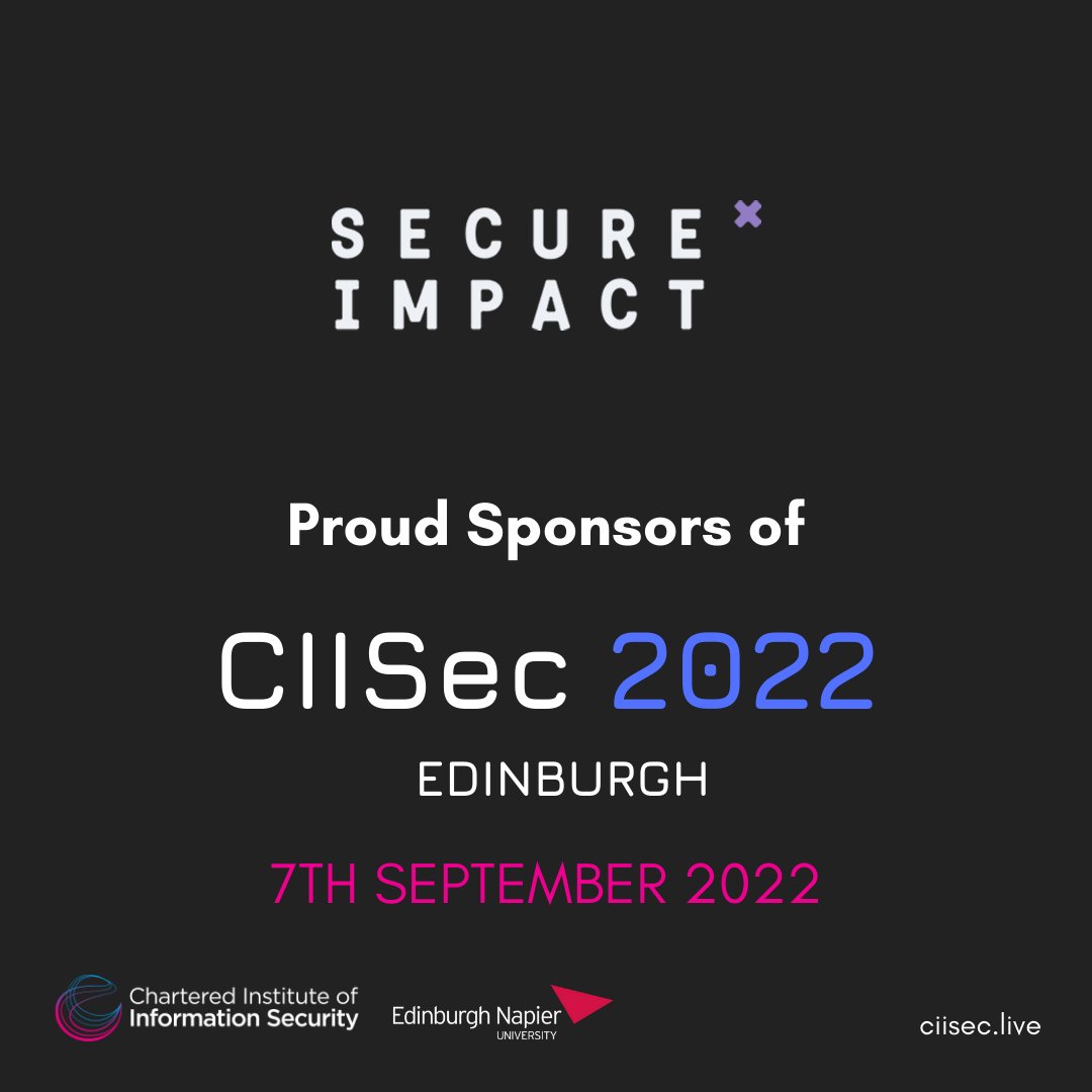SecureImpactLtd's tweet photo. Are you attending #CIISecLIVE2022 next week? The Secure Impact team will be exhibiting so please do pop by our stand. We look forward to meeting you! #CIISec #CIISec22 #cyber #cybersecurity https://t.co/bInPGZ6tTO