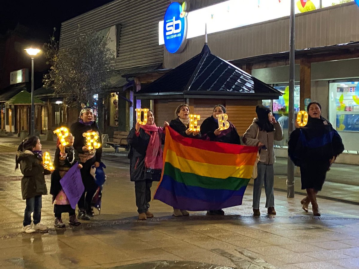 AprueboxAysen's tweet photo. 🟣📸 Compartimos imágenes de lo que fue el banderazo feminismo y disidencias por el #Apruebo en #Coyhaique 🫶🏼 https://t.co/jXMng7ZrhQ